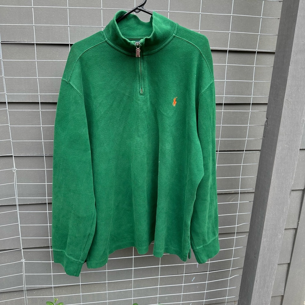 Ralph Lauren Polo Green Cotton Pullover - Picture 4 of 6